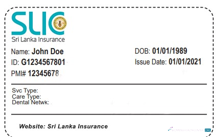 Download Sri Lanka health insurance card Photoshop template
